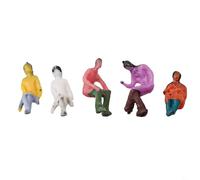 Aprilsunnyzone Lot de 200 figurines peintes à l'échelle 1100 pour scènes de train ferroviaire assis passagers pour maquettes de plateformes et paysages