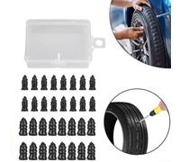Aprilsunnyzone Lot de 32 clous de réparation de pneus pour pneus sans chambre à air avec vis en caoutchouc, adaptés pour la réparation de pneus de voiture, moto, camion, livré avec boîte de rangement