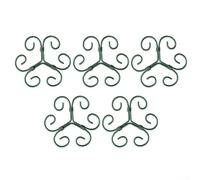 Aprilsunnyzone Lot de 5 supports de fleurs en métal pour guider et stabiliser les plantes, y compris les tomates, les pois, les haricots et autres variétés grimpantes (B vert, 10,5 cm)
