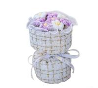 Aprilsunnyzone Lot de 7 bouquets de fleurs bouffantes tricotées avec attention aux détails et douceur du fil pour la Saint-Valentin, un anniversaire et significatif (E)