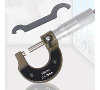 Aprilsunnyzone Micromètre métrique extérieur de 0 à 25 mm avec graduations de 0 à 01 mm et cadran à étrier externe pour des mesures précises avec cadrans et verrouillage en acier au carbure