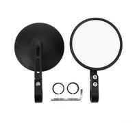 Aprilsunnyzone Paire de rétroviseurs de moto - Rotation à 360 degrés - Angle de vision réglable - Convient aux guidons de 22 mm et 25,4 mm - Pour moto, scooter, VTT - Noir