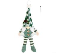Aprilsunnyzone Pendentif de Noël en tissu doux avec chapeau tricoté, décoration de vacances en peluche pour une utilisation décorative sur les cheminées et les tables pendant la saison des fêtes (B)