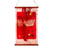 Aprilsunnyzone Pendentif nœud croix gammée 2026 avec symbole chinois traditionnel pour décoration festive (A)