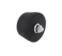 Aprilsunnyzone Pied de compresseur d'air en caoutchouc avec 4 vis noires pour pompe à air épaisse, roue en plastique et caoutchouc absorbant les chocs (coussinet de pied M8)