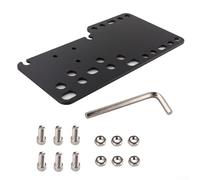 Aprilsunnyzone Plaque de montage de frein à main en aluminium avec adaptateur de tête de vitesse pour interrupteurs à bascule dans plusieurs positions de simulation (noir)