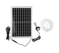 Aprilsunnyzone Pompe de bassin à poissons à énergie solaire 10 W 9 V Système de circulation d'eau submersible avec filtre 2,5 m Hauteur de levage 2 m Tuyau pour réservoir d'aquarium
