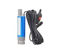 Aprilsunnyzone Pompe de transfert diesel portable en acier inoxydable de 38 mm de diamètre avec moteur de 100 W 8 500 tr/min, pompe à eau électrique bleue pour réservoir marin (24 V)