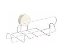 Aprilsunnyzone Porte-mouchoirs avec construction en fer et support à ventouse pour un rangement efficace des rouleaux de cuisine et serviettes de visage (blanc)