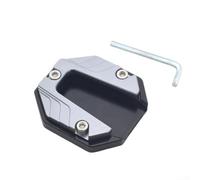 Aprilsunnyzone Repose-pieds en alliage d'aluminium pour béquille de moto offrant un renforcement structurel et une plus grande couverture pour aider à la stabilité du stationnement (argenté)