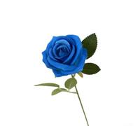 Aprilsunnyzone Rose artificielle avec représentation florale précise pour bouquet de mariage, maison, centre de table, hôtel, banquet (bleu)