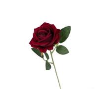 Aprilsunnyzone Rose artificielle avec représentation florale précise pour bouquet de mariage, maison, centre de table, hôtel, banquet (bordeaux)