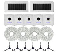 Aprilsunnyzone Sac à poussière pour aspirateur Ecovacs pour Deebot N30 OMNI, kit d'entretien complet filtres, 2 filtres, 4 chiffons, 5 sacs à poussière, 6 brosses latérales
