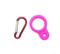 Aprilsunnyzone Sangle extensible en silicone avec clip en plastique de qualité industrielle pour attacher des bouteilles d'eau aux sacs à dos, ceintures ou boucles d'équipement pour les sports de