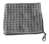 Aprilsunnyzone Serviette de nettoyage à tissage gaufré avec boucle de suspension pratique pour Barista - Chiffon absorbant pour nettoyer les taches et les déversements de surface (gris foncé)