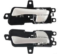 Aprilsunnyzone Solution de poignée de porte intérieure pour modèles Hyundai 2011 à 2014 avec cadre en ABS et détails noirs argentés fins pour une configuration précise du match OEM (C)