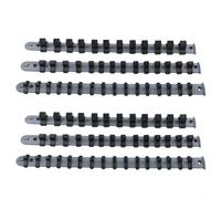 Aprilsunnyzone Système de rail à douilles 6 pièces en plastique pour douilles de 1/4", 3/8", 1/2", garde les outils à portée de main et réduit le temps de recherche