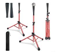 Aprilsunnyzone T-shirt d'entraînement réglable avec cadre en fer massif et base antidérapante pour frapper efficacement n'importe où (rouge)