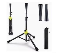 Aprilsunnyzone T-shirt d'entraînement réglable avec cadre en fer massif et base antidérapante pour frapper efficacement n'importe où (noir-vert)