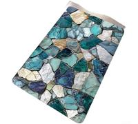 Aprilsunnyzone Tapis de bain fin et doux qui s'adapte sous les portes et offre une adhérence sûre sur des surfaces lisses comme le carrelage et le marbre (D)