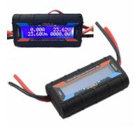 Aprilsunnyzone Testeur de batterie numérique LCD 60 V - Analyseur de tension et de courant - Pour les amateurs de moteurs télécommandés - Wattmètre portable 200 A - Ampèremètre (150 A)