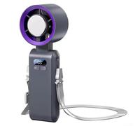 Aprilsunnyzone Ventilateur turbo portable 3600 mAh, avec refroidisseur de glace, ventilateurs portables puissants, pliable à 90°, transport facile (rose)