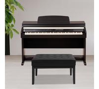 Apriltop Tabouret de Piano Réglable 46-56Cm, Banc de Piano avec Rangement pour 2 Personnes, Tabouret à Chaussures Noir, Capacité de Charge 160Kg, pour Maison, école, Concert