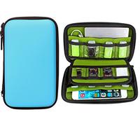 Aprince Boîtier de Gadget numérique, conçu pour Disque Dur Externe, clé USB, Banque d'alimentation - Idéal pour Les Voyages Bleu