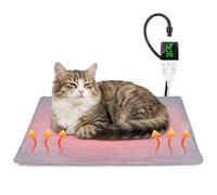 Apritsce Couverture Chauffante Animaux, 40x50CM Tapis Chauffant Chat, Coussin Chauffant Chien Temperature Reglable avec Cordon Anti Morsure