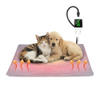 Apritsce Couverture Chauffante Animaux, 50x65CM Tapis Chauffant Chat, Coussin Chauffant Chien Temperature Reglable avec Cordon Anti Morsure
