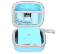 Aproca Étui de protection rigide bleu pour étiqueteuse Phomemo M02, mini imprimante d'autocollants et rouleaux de papier
