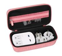 Aproca Étui de protection rigide rouge pour Ceptics World Travel Adapter Kit