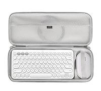 Aproca Étui de rangement rigide de voyage gris pour clavier Bluetooth multi-appareils Logitech K380 et souris Logitech Pebble M350 / i345