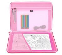 Aproca Étui de rangement rigide portable pour LitEnergy Portable/NXENTC/iVyne rechargeable A4 LED Boîte à lumière de traçage (étui uniquement) Rose