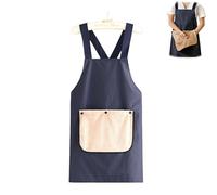 Apron with Pockets and Towel for Men and Women, Water Proof Apron with Towel Attached for Kitchen, Gardening (Blue)