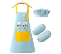 Aprons For Kids, Paint Apron For Kids, Adjustable Coat Craft For Ages 2-12 Baking Painting Cooking Mealtime Classroom Home Garden Kitchen Outdoor School Kindergarten, Bleu clair, verwijzen naar de
