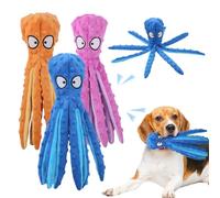 AprYew Lot de 3 jouets pour chien en forme de pieuvre, sans rembourrage, pour mâcheurs agressifs, jouets à mâcher interactifs durables pour chiens de petite, moyenne et grande taille et réduire