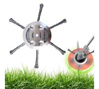 AprYew Tête de débroussailleuse en fil d'acier de 15,2 cm, tête de rechange universelle en fil d'acier pour plateau de tondeuse à gazon, outil d'élimination des mauvaises herbes, trou intérieur 5 mm