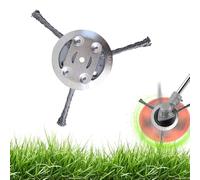 AprYew Tête de débroussailleuse en fil d'acier de 15,2 cm, tête de rechange universelle en fil d'acier pour plateau de tondeuse à gazon, outil d'élimination des mauvaises herbes, trou intérieur 5 mm