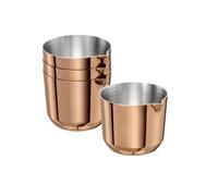 APS 10301 "Allure" Arroseur à lait en acier inoxydable 18/8 avec revêtement PVD, 30 ml, diamètre : 4,5 cm, hauteur : 4 cm, aspect cuivre