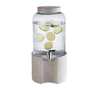 APS Beverage Dispenser "Element" - Distributeur de boissons de 7 litres en béton de qualité supérieure, en verre et en acier inoxydable, avec des parois épaisses et robustes et une large ouverture pour les ingrédients.