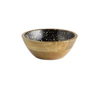 APS 1050 Bol « MANGO », bois de manguier, revêtement en résine époxy à l’intérieur, Ø 20 cm, 0,8 litre, bol à fruits, saladier, bol, Starry Sky.