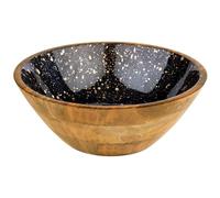 APS 1056 Bol Mango, en bois de manguier, revêtement intérieur en résine époxy, diamètre 30 cm, 3 l, bol à fruits, saladier, bol, Marron, Décor