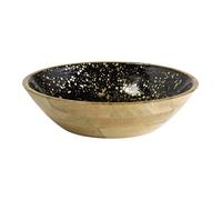 APS 1057 Mango Bol en bois de manguier avec revêtement intérieur en résine époxy Ø 37 cm 4 l, Marron, Décor