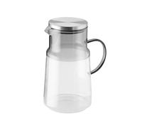 APS 10728 Pichet à jus/à eau - verre, 2 litres, Ø 13 cm, couvercle en acier inoxydable 18/8
