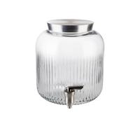 APS 10819 Distributeur de boissons - verre, 5 litres, Ø 20 cm, H : 23 cm, avec couvercle et robinet