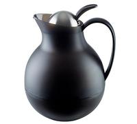 APS 10914 Pichet isotherme -ECONOMY-, Ø 16 cm, H : 20 cm, 1 litre, polypropylène, verre, acier inoxydable, double paroi, noir