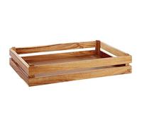 APS 11620 Boîte en bois -SUPERBOX-, 55,5 x 35 cm, H : 10,5 cm, bois d'acacia, convient pour GN 1/1