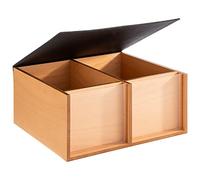 APS 11713 Buffet Box en Bois de chêne 36 x 33,5 cm H 17,5 cm avec fenêtre Amovible en Acrylique