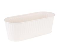 APS 11753 Panier à couverts/panier, panier à pain, panier à plantes, 29,5 x 12 cm, hauteur 10 cm, 2 litres, inox, blanc